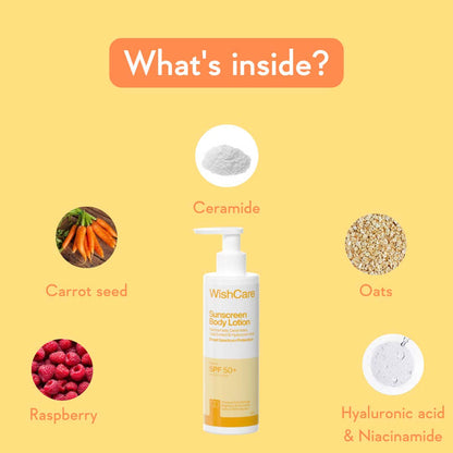 WishCare Sunscreen Body Lotion Broad Spectrum SPF50 PA+++ 200ml