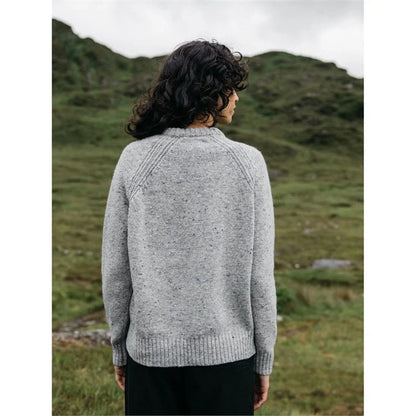 Women's Farne Crew Neck Knit Sweater in Dove Grey - FINISTERRE