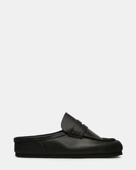 WYATT Black Leather Slip-On Clog Men's Casual | Steve Madden
