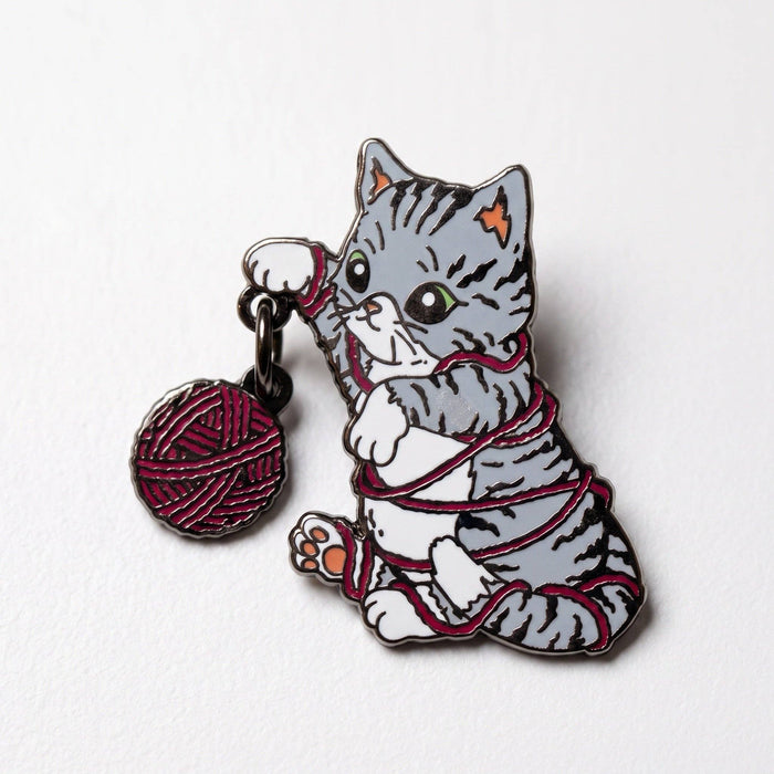 Yarn Kitty Enamel Pin