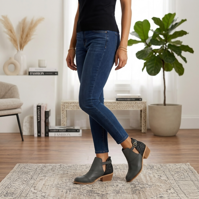 ZAPATO GRIS MUJER 0426